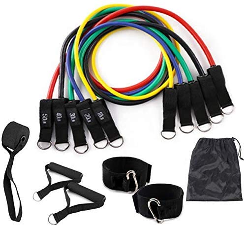 KD Sports Resistance Band Toning Tube with Door Anchor Light, Medium, Heavy (Premium Set of 5) - 15-50 lbs (B08HSCFRZ3) Amazon Price History, Amazon Price Tracker