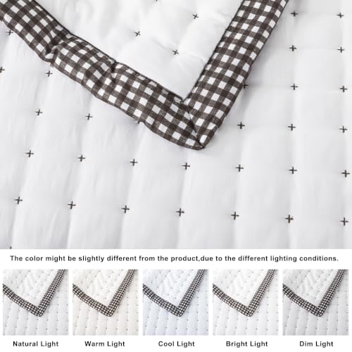 Image of WDCOZY Cloud Soft Quilt Set, Oversized King Size, White Trim 116x106 inches