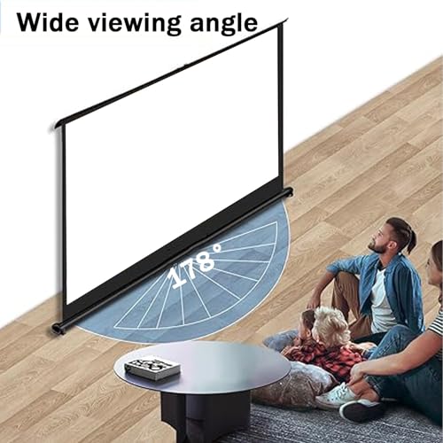 Pantalla de proyección portátil de sobremesa 16:9 4K HD con funda, para cine en casa interior y exterior miniatura 5
