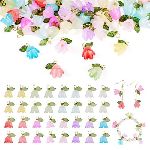 Beadthoven - Abalorio de flores para manualidades, collares, pulseras,...
