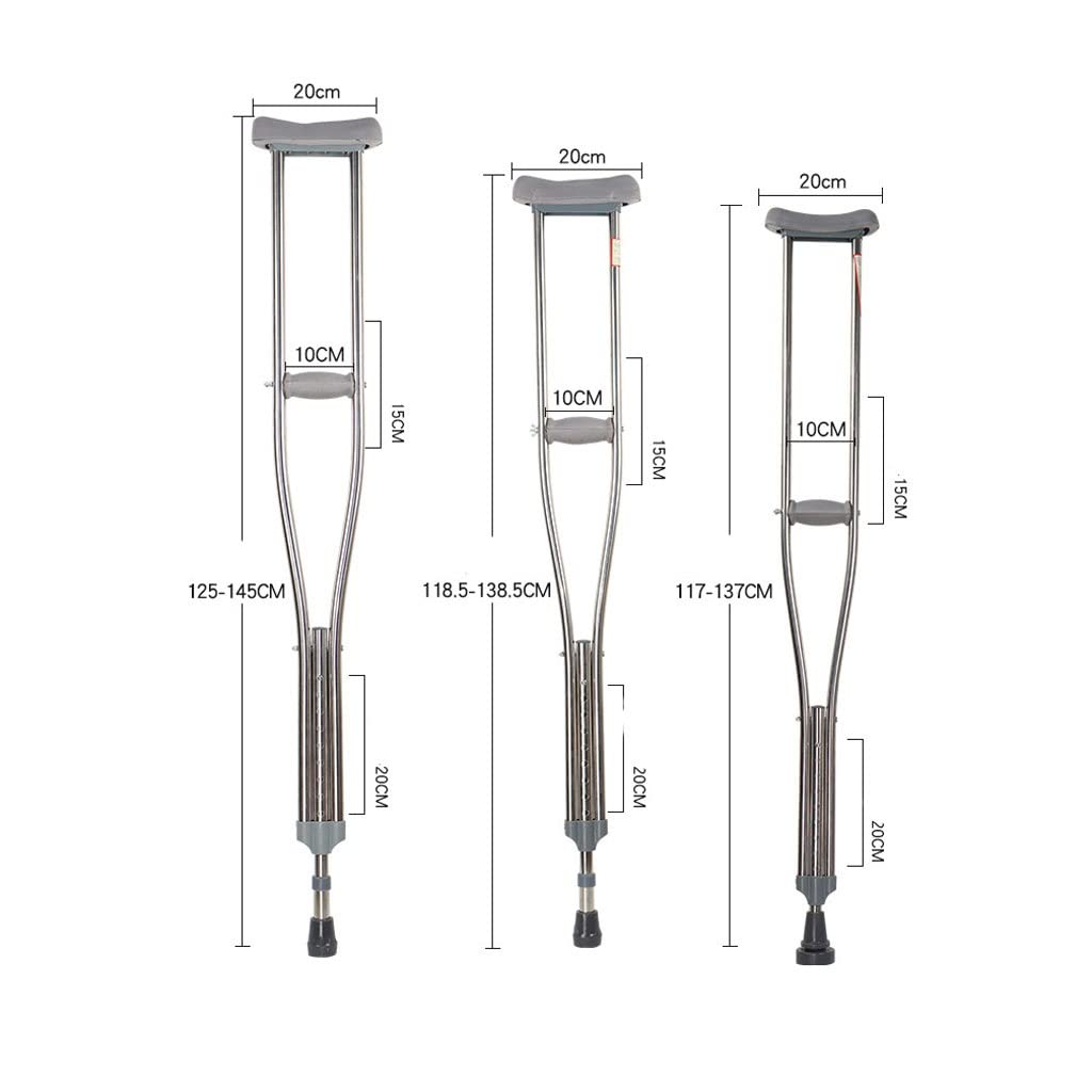 GCX- Muletas Antideslizantes for Axilas, muletas Ajustables de múltiples Posiciones, Andador Ligero de aleación de Aluminio Firma (Size : 118-138cm)