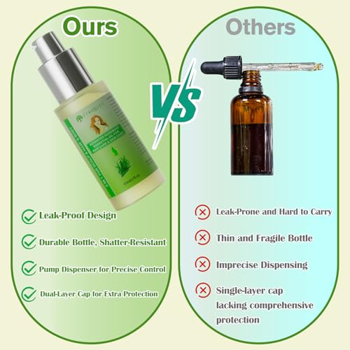 FrexNutri Rosemary Oil for Hair & Scalp Care, Organic Rosemary Oil 60 ML, Nourishing & Strengthening Hair Care Oil with Precision Press Dispenser and Protective Cap, Natural Herbal Scent — view 3