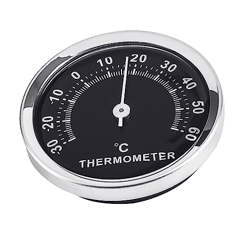 OFFSCH Thermometer Patio Temperature Gauge Cuttlebone Holder Humidity Temperature Tool Digital Wall Clock Small Room Meter Outdoor Temperature Gauge Sauna Room Indoor Monitor Simple Alloy