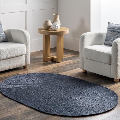 nuLOOM, Azul Marino, 3' x 5' Oval