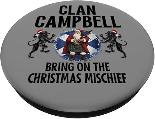 Miniatura 2 de Campbell Clan - PopSockets de Navidad con nombre de familia escocesa para fiestas