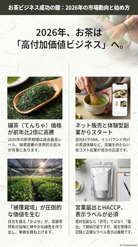 抹茶ビジネス成功の鍵: お茶の栽培から販売・副業までの実践ガイド (よかとブックス)