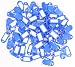 Hotel Key Labels Organizer - LeBeila 100 Plastic Key Tags With Label Window, Metal Split Ring And Writable Blank Paper Tags Reusable Id Identifiers For Office/House Keys, Luggage, Keychains (Blue)
