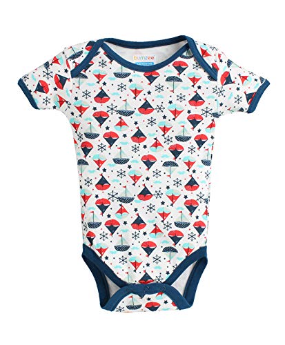 Image of BUMZEE Half Sleeves Unisex Baby Bodysuit /Onesies /Rompers Pack of 3