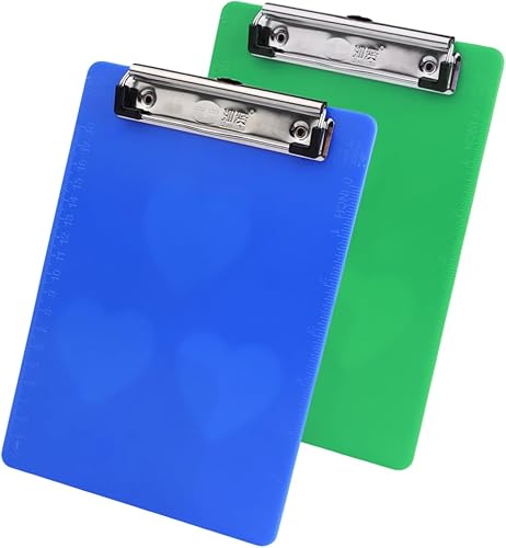 TFDLCG zm - Portapapeles pequeños, paquete de 2 unidades, tamaño A5 (6 x 9 pulgadas), portapapeles de portabilidad duradero, tablones de plástico