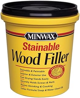 6-Pack of 16 oz Minwax 42853 Natural Stainable Wood Filler Interior/Exterior Wood Filler