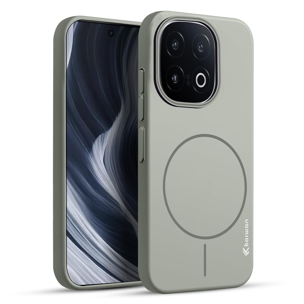 KARWAN Ultra Slim MagEaze Case for Iqoo 13, Grey Gray - Image 1