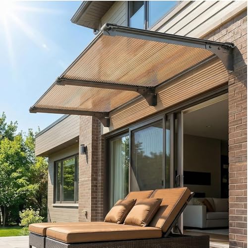 Auvent de porte anti-UV et résistant aux intempéries de terrasse - 8