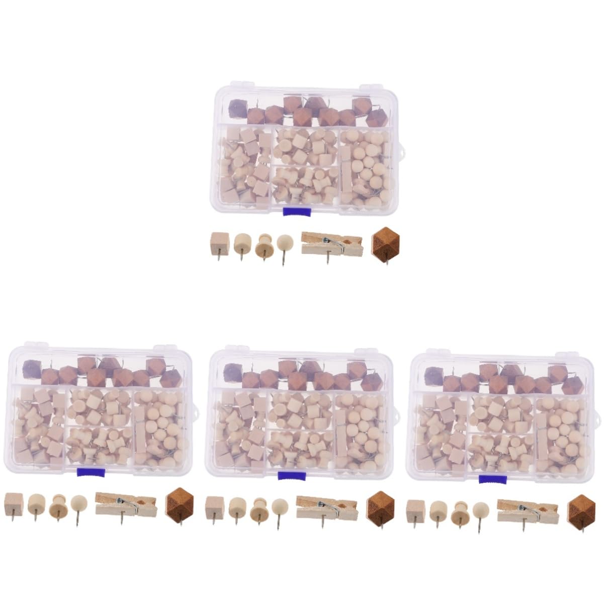 SOLUSTRE Punaises Bois pour Tableau Affichage Lot de Épingles Décoratives Styles pour Photos Et Cartes Accessoire Pratique Et Esthétique pour Bureau Et École