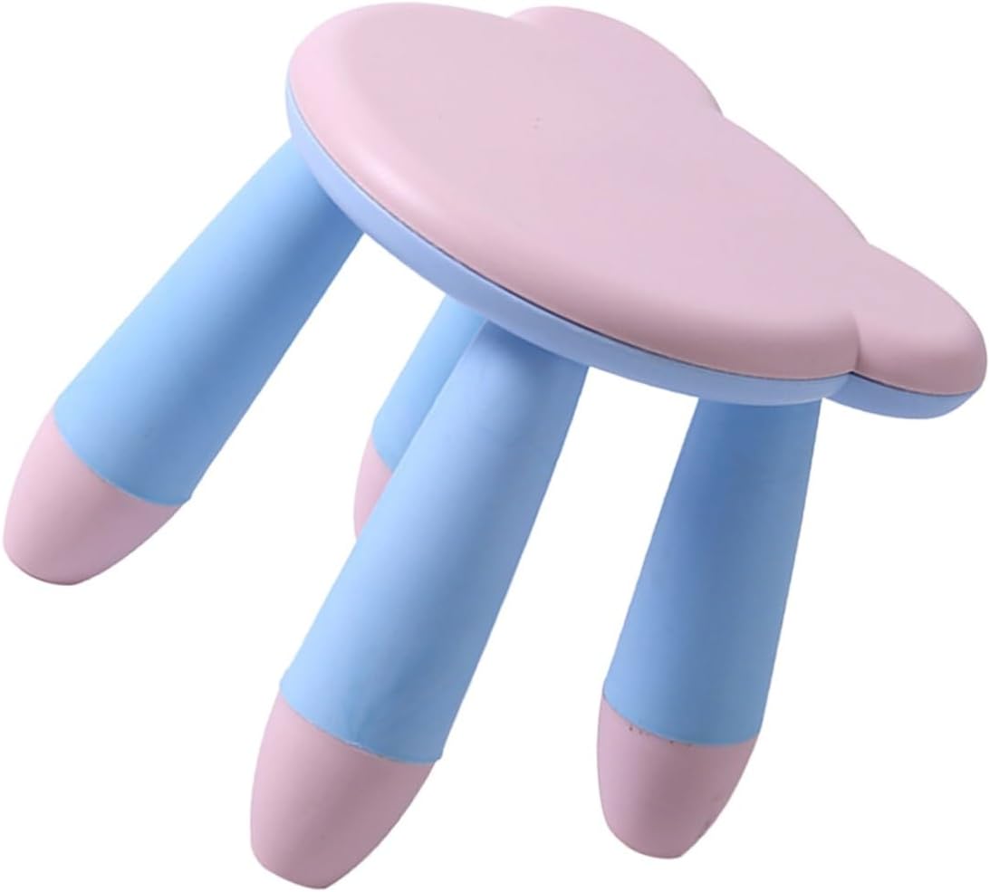 Cartoon Bear Stool Plastic Non-Slip Step Stool for Shoe Changing Seat for Home and Preschool Use