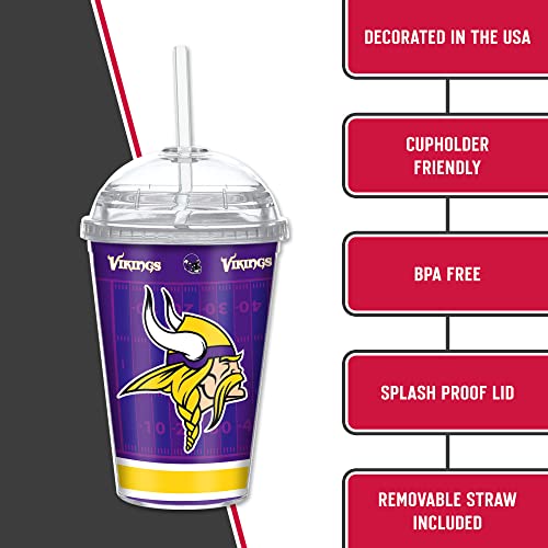 Image of Rico Industries NFL Football Rookie of The Year 12oz Acrylic Tumbler, Youth Tumbler with Swirly Straw