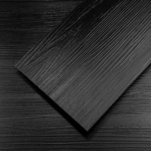 Biyoee 36-Pack 54 Sq.ft Peel and Stick Floor Tiles,Black Vinyl Flooring Wood Plank,Self-Adhesive Waterproof for Bedroom, Kitchen, Living Room Home Decor