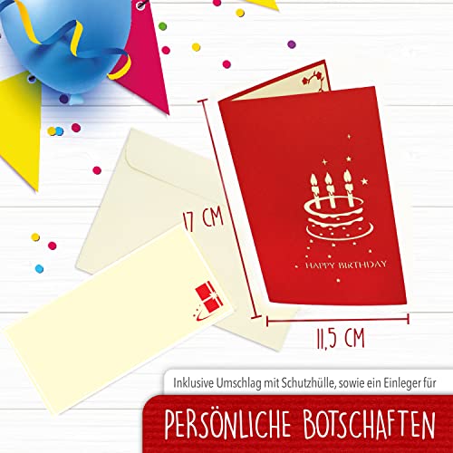 Lin, biglietti di auguri di compleanno pop up rot