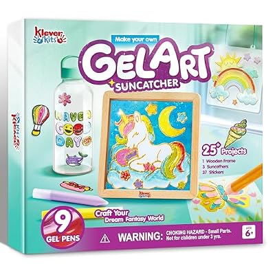Klever Kits Kit de arte para pintar tu propia ventana, divertidos kits de arte y manualidades para niños de 6, 7, 8, 9, 10, 11, 12 años, regalo de cumpleaños