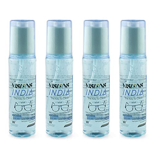 Image of AUGEN by VisionsIndia Premium Spectacles, Sunglasses, Laptop, PC, Camera Lens Cleaning Solution Spray Kit with Premium Microfiber Cloth (Aqua Breeze, 240ML)