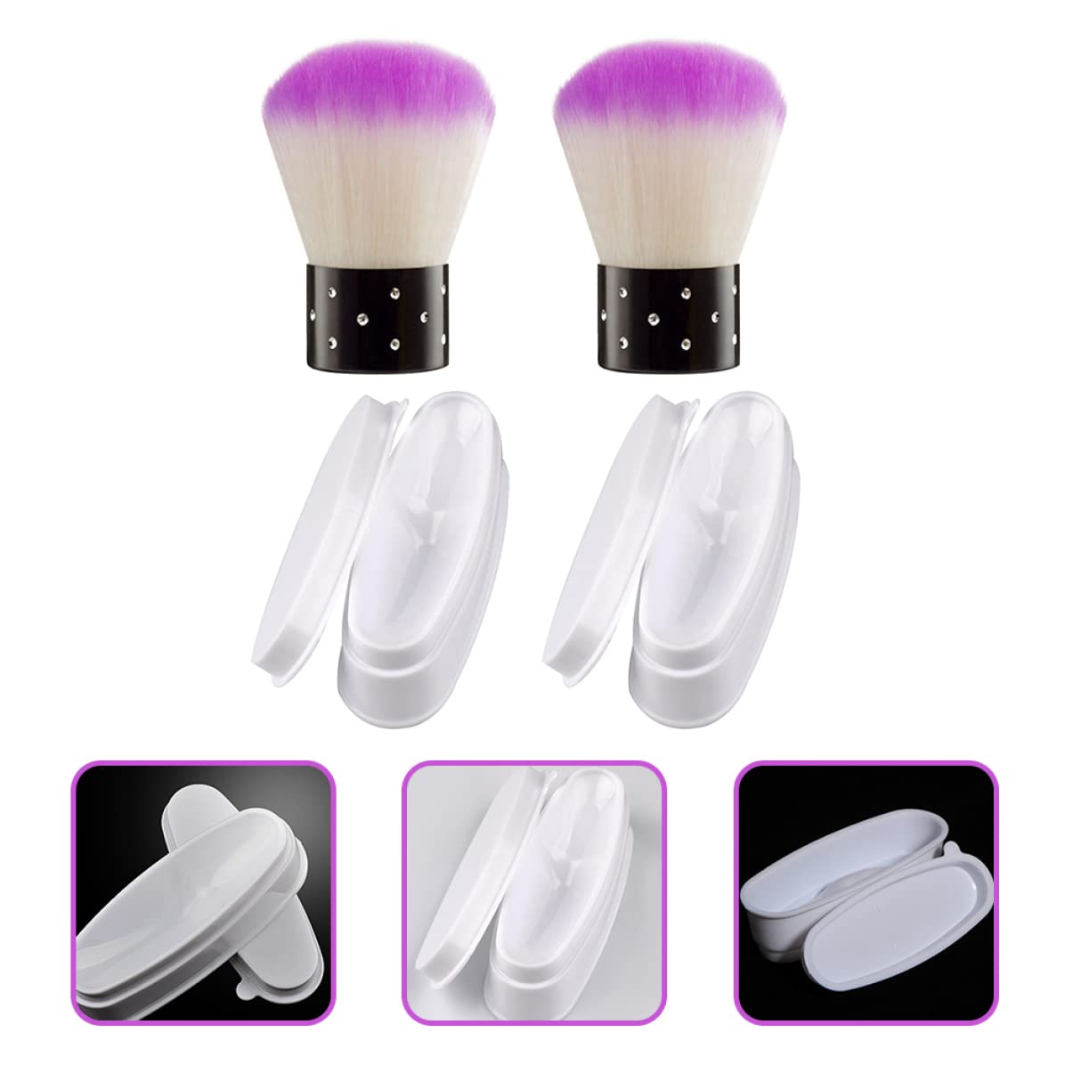 FRCOLOR 10 Set Dip French Dip Powder Nail Kit Dip Powder Organizer Strumenti per Manicure Organizzatori di Polvere con