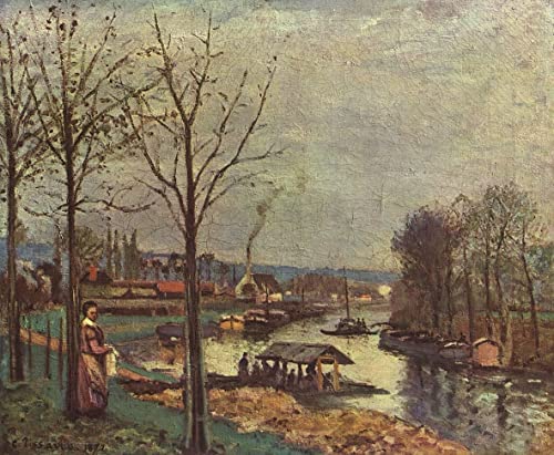 Impression d'art Lavoir de Pontoise Renoir toile premium deco murale 60x90