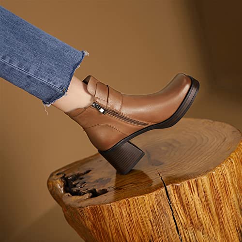 Bottines femmes cuir vachette véritable fait main style rétro