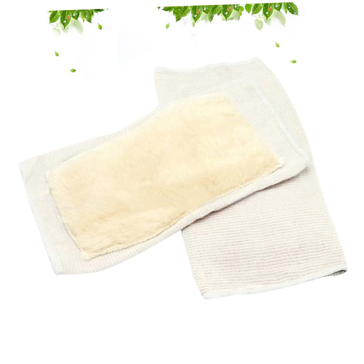 Ipetboom 1 Pair Thicken Warm Artificial Wool Knee Sleeves Elastic Support Pads for Dance Yoga Winter Sports Enhances Joint Protection