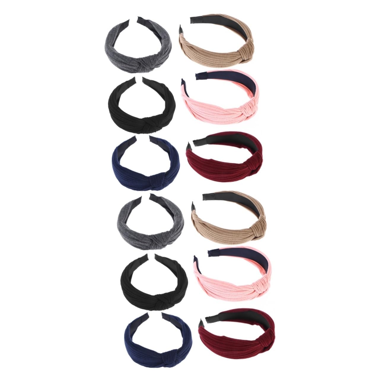 MAGICLULU 12piezas De Moda Para Mujer De Elegantes Gris Azul Marino Rosa Accesorios De Cabello Diseño De y Turbante