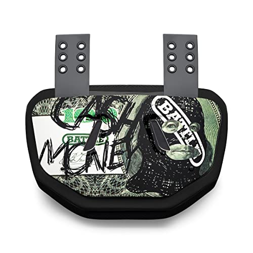 Battle Sports Back Bone Plate - Football Back Plate, Rear Lower Back Protector, Hard Outer Shell & Contoured Foam, High-Impact Protection Football Gear - Cash Money Green, Adult #TOP1