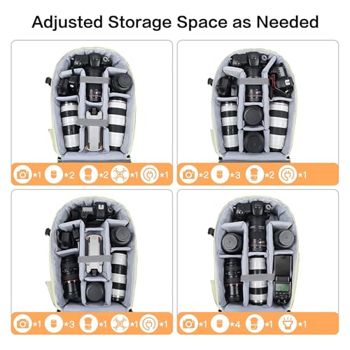 Image of MOSISO Camera Backpack, Photography Camera Bag 15-16 inch Waterproof Hardshell Case with Tripod Holder&Laptop Compartment