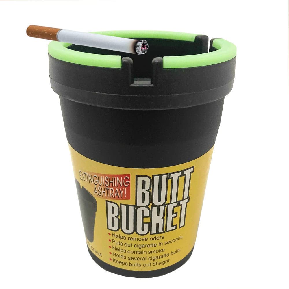 2 Glow Top Butt Bucket Car Ashtray Odor Remover Glow in The Dark Cups