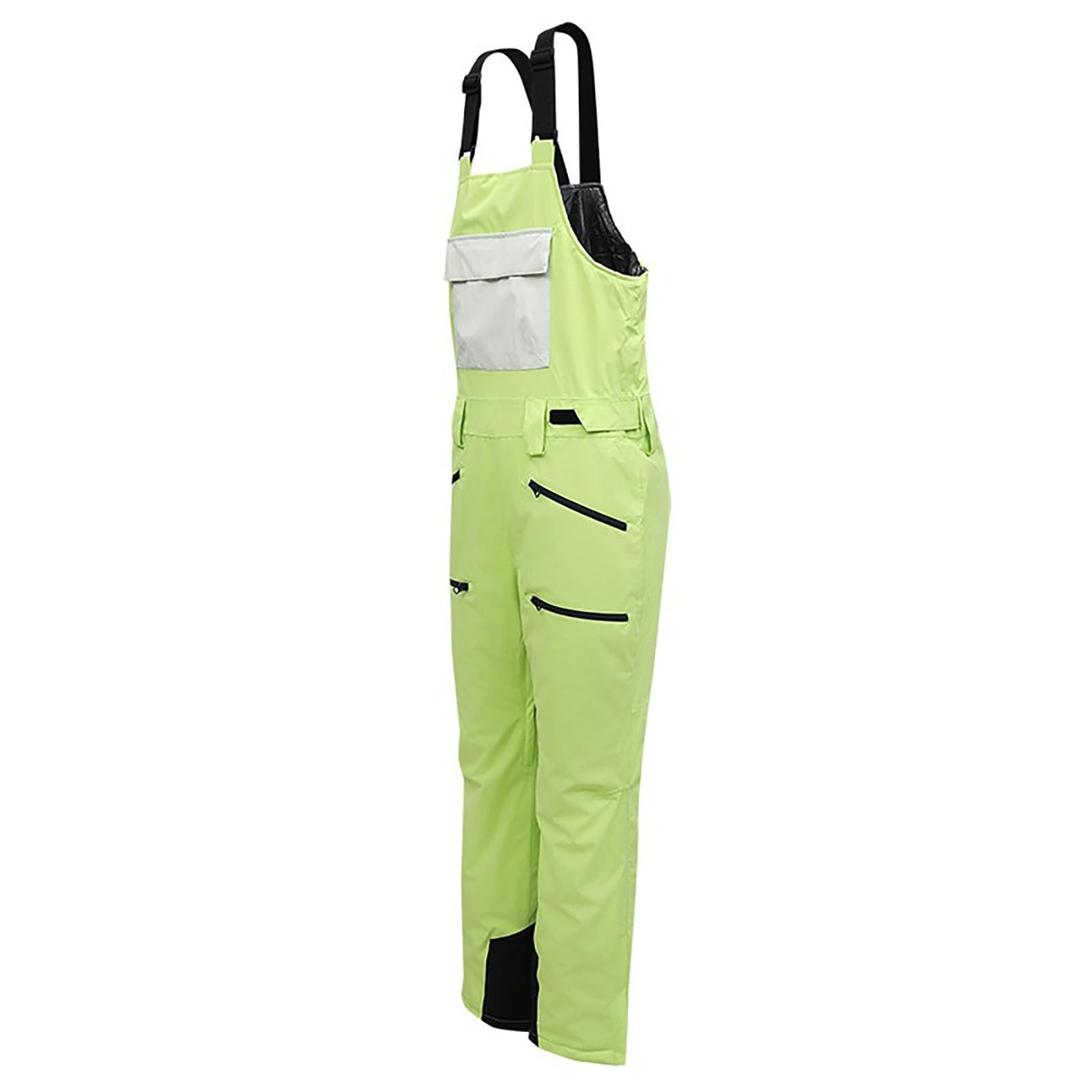 Pantaloni da Neve Uomo Antivento Pantaloni Sci Impermeabili Baggy Snowboard Pants Caldo Pantalone Neve Softshell Imbottiti Montagna con Tasche Multiple Salopette