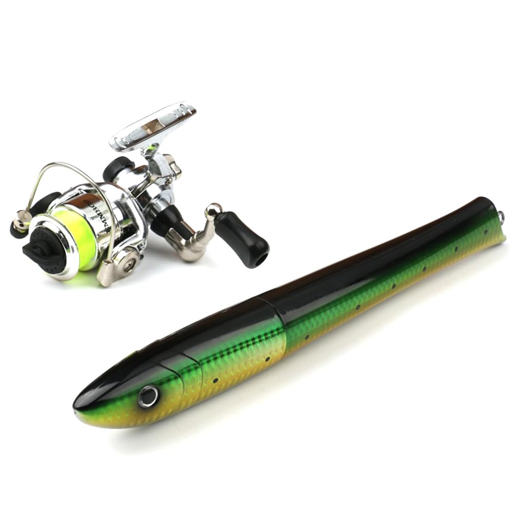 Portable Fish Shaped Telescopic Fishing Rod Reel Combo