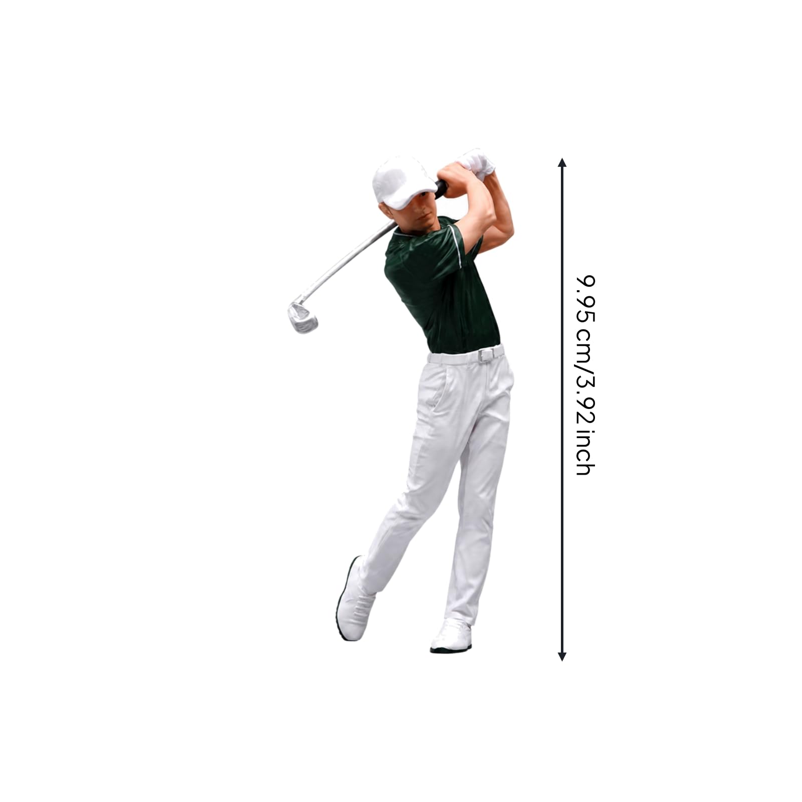 Amagogo Miniatura Golfista Pintada a Mano Autoportante Figura Golfista con Golf Compacto Adorno Resina con Base Estable para Oficina