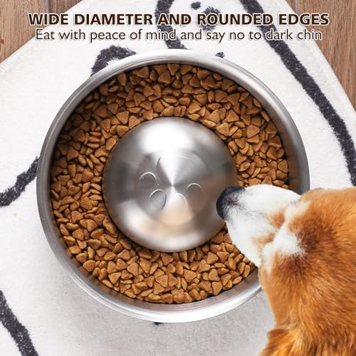 Slow Feeder Hundenapf Einfügung,Anti Schling Napf Anti Choke Große Hundenäpfe Kieselgel Slow Feeder Bowl für Hunde Fressnäpfe für Hunde Zubehör,Entlastet die Verdauung (Hundenapf)