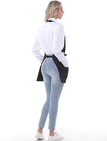Aprons for Women with 3 Pockets, Server Apron, Aprons for Cooking, Chef Apron, Comfortable Material Adjustable