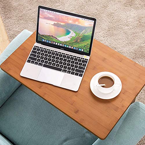 Support ordinateur en bambou table d'angle ergonomique en forme de L - 5