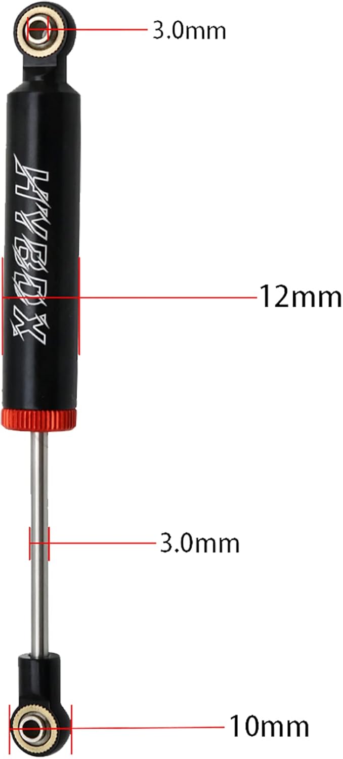 4pcs RC Shocks Absorber,RC Shock Absorber Set,RC Car Built-in Spring 70/80/90/100/110mm Shock Absorber Damper for 1/10 RC Crawler Axial SCX10 ii RBX10 Wraith TRX-4 MST Redcat (Black, 80mm 4pcs)