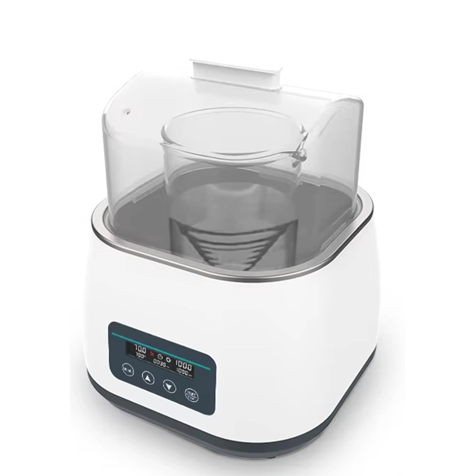 Cyfrowa laboratoryjna wanna wodna z mieszadłem magnetycznym, funkcja ogrzewania o stałej temperaturze, wewnętrzna wkładka ze stali nierdzewnej, prędkość 100-1200 obr./min, kompatybilna ze zlewkami 2 l