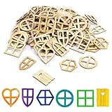 Ensemble complet et cadeau parfait : avec 100 pièces, vous avez toujours assez de découpes de fenêtre en bois à portée de main pour vos projets. La grande quantité fait également de cet ensemble le cadeau idéal pour tous les esprits créatifs qui aiment travailler avec des matériaux naturels et créer des décorations personnalisées.