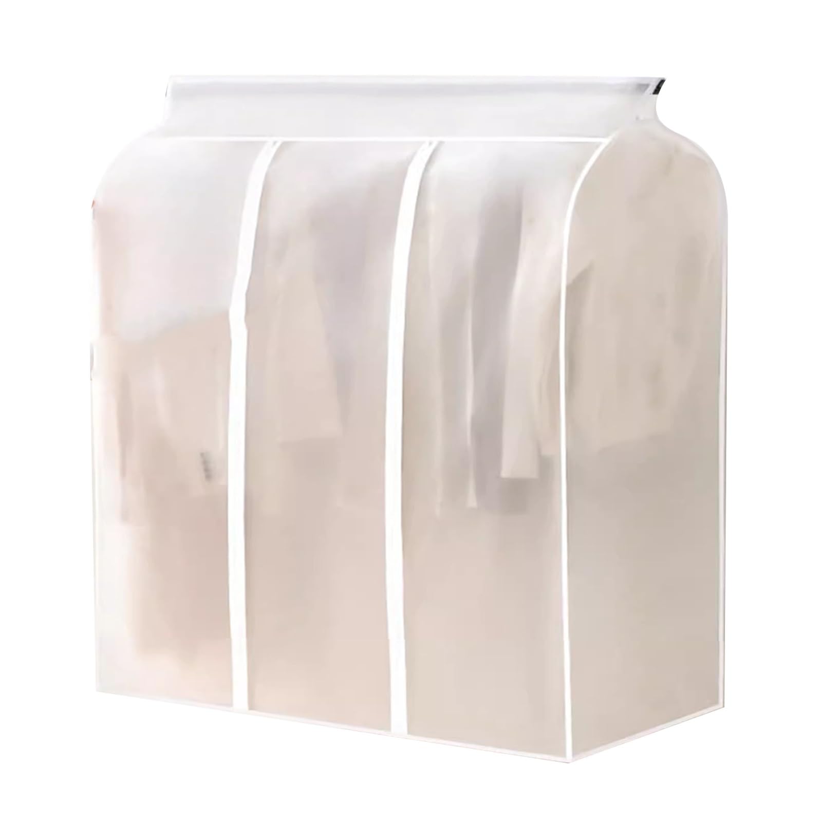 Kleidersäcke zur Aufbewahrung von Kleidung, atmungsaktive Abdeckung für Mäntel, Jacken, T-Shirts, Kleider, Blusen und mehr, 90 x 60 x 50 cm, 24 Stück