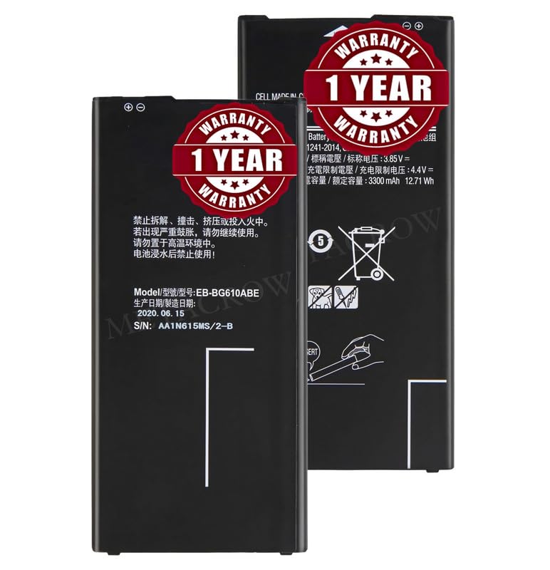 Image of Original EB-BG610ABE Battery Compatible for Samsung Galaxy J7 Prime - (3300mAh) - 1 Year Warranty F9