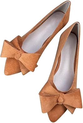 Stunner Womens Flats Fashion Pointed Toe Bowknot Ballet Flats Cute Slip On Dress Flats Comfortable Party Wedding Flats2
