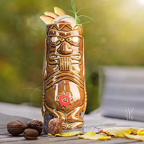 Tiki Glasses,Tiki Cups Set Of 8,Ceramic Tiki Mugs,Tiki Glasses For Cocktails,Tiki Tropical Hawaiian Birthday Party Decorations,Cute Exotic Cocktail Glasses Great For Bar,Hawaiian Party,Unique Gift. #TOP5