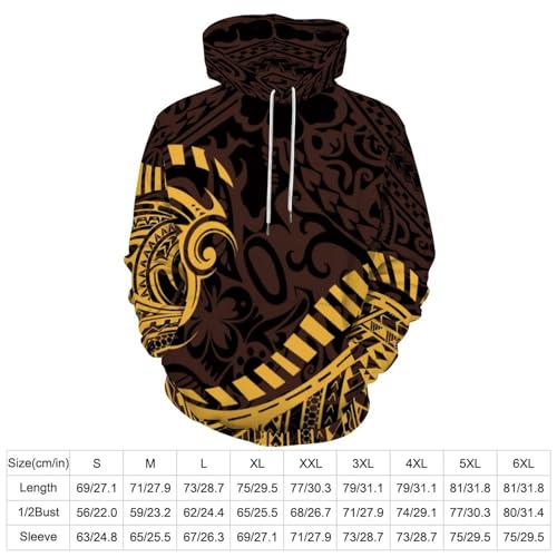 Men Polynesian Tribal Hoodies Women Hawaiian Samoan Casual Long Sleeve Pullover Hooded Sweatshirt Pocket S-6XL3
