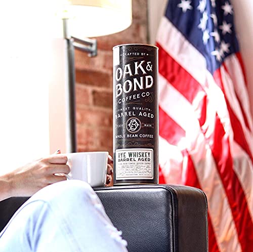 Oak & Bond Coffee Co. Barrel Aged Coffee 3 Pack Bundle: Scotch Whisky, Bourbon, Rye Whiskey - 30Oz. Whole Coffee Bean #TOP5
