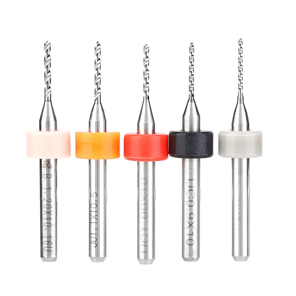 10pcs Carbide PCB Drill Bits Set, 0.3-1.2mm CNC Rotary Drilling Tool for PCB Engraving, CNC Drilling