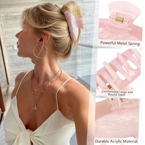 Canitor Marbled Claw Clips Set of 2 (White & Pink) — view 4