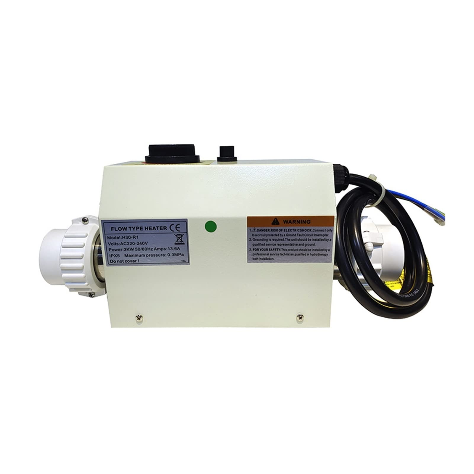 Chauffe-Piscine, 2 / 3KW Chauffage de Piscine électrique Smart Chouffage Baignoire Thermostat de Piscine Spa Équipement de Chauffage à température constante du Cylindre(2KW)