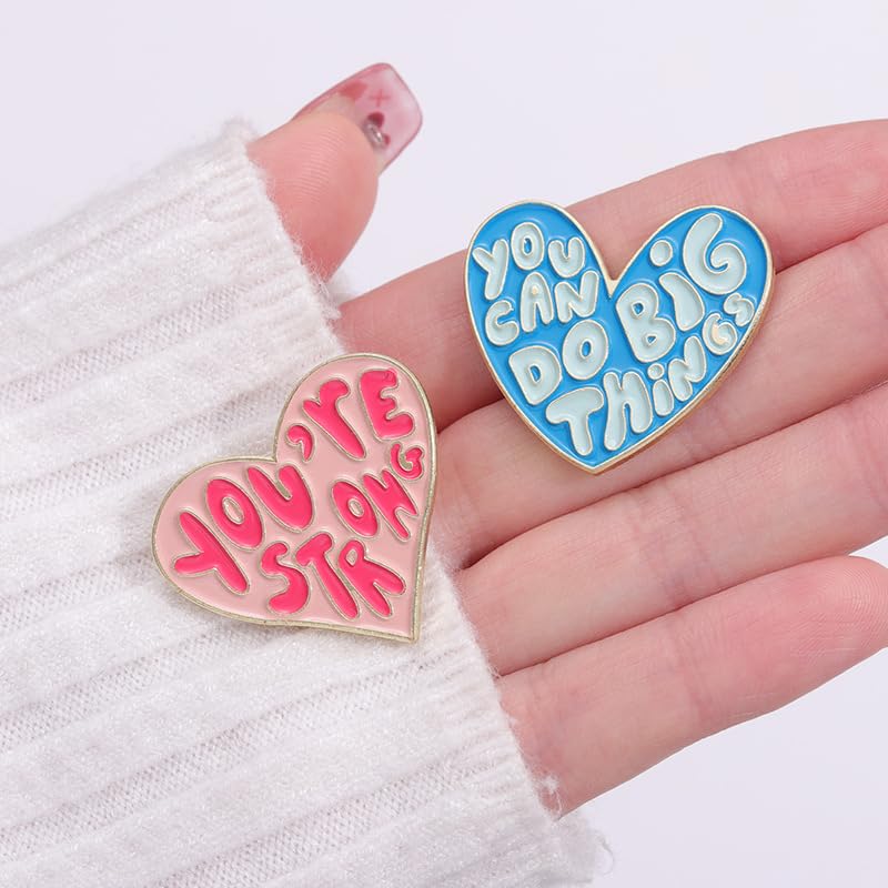 Positive Enamel Pins Set Inspirational Saying Brooch Motivational Phrase Lapel Badges Cute Brooch Pin for Women Girls Clothing Bags Hats Decorations2